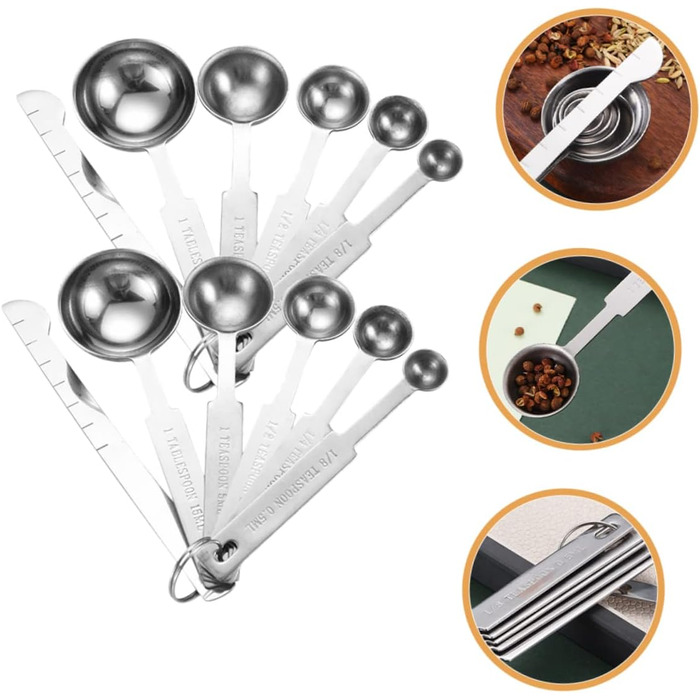 4-piece measuring spoon set for baking, tablespoons, measuring spoons, kitchen measuring cups for liquids, teaspoons, measuring spoons, tablespoons, measuring cups, set, beans.