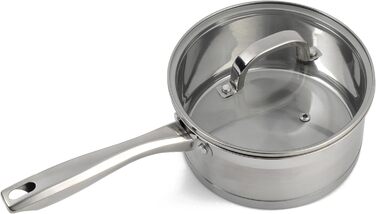 Набір каструль Salter Timeless 3-рівневий паровар з нержавіючої сталі, 18 см, з ручками та скляною кришкою, антипригарне покриття, пароварка для овочів, сумісний з індукційними плитами (3 шт.)