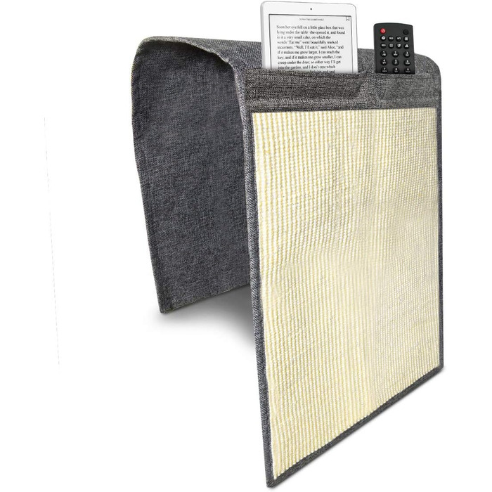 Navaris Cat Scratch Mat Scratch Protection Sofa - with 2 compartments - 128 x 45 cm Sisal Scratch Rug for Cat - Couch Cat Scratch Mat - also for Dogs