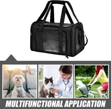 Транспортна переноска для котів Transportbox Katze, переноска для тварин, чорна, 3-6 кг, складана