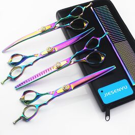 Набір професійних ножиць для грумінгу собак JIESENYU Pro (7 дюймів), 4 шт.