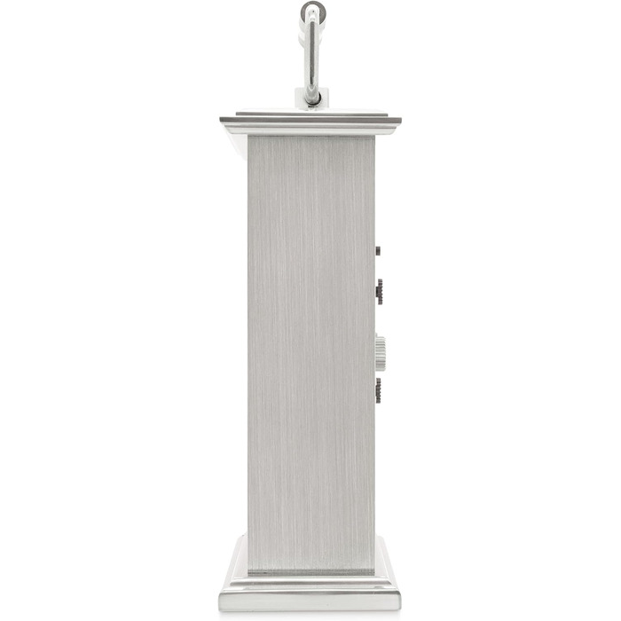 Acctim Gainsborough Mantel Clock, Metal, Silver, 14.5 x 12.3