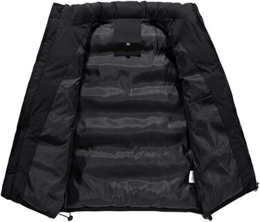 Чоловіча степкова жилетка з блискавкою, кишені, підкладка з кишенею на липучці, розмір M, чорний колір