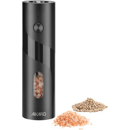 Електрична мельниця для солі та перцю AikarO - автоматична, працює від батарейок