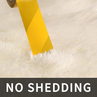 Кремовий килим Sour Lemon 60x120 см: м'який, пухнастий, для вітальні, дитячої, коридору, легко миється, антиковзаюча поверхня