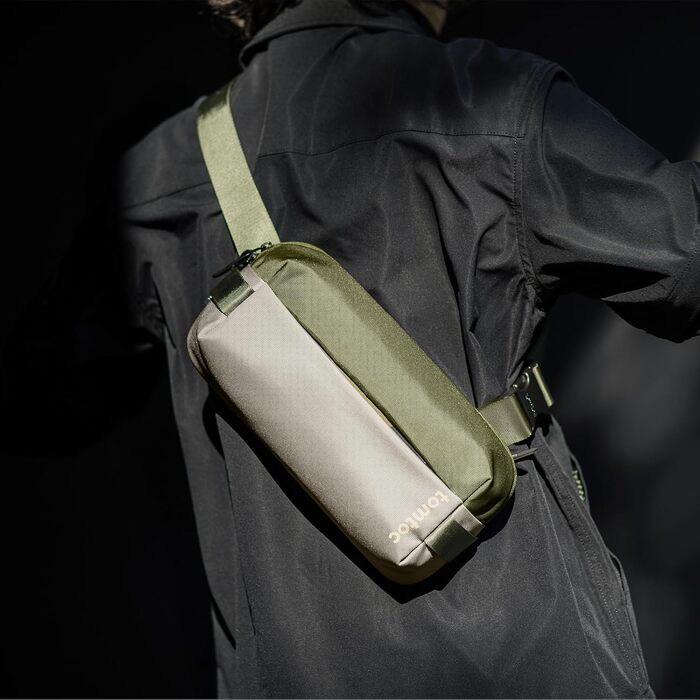 Сумка tomtoc Kompakt Sling Bag: поясна, через плече, для Switch/iPad mini, 3л, оливковий