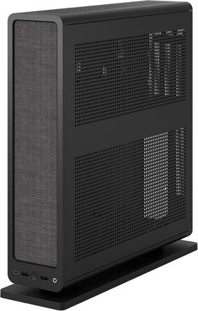Корпус Fractal Design Ridge Black Mini-ITX для ігрового ПК з PCIe 4.0, 2 вентилятори 140мм PWM, USB Type-C