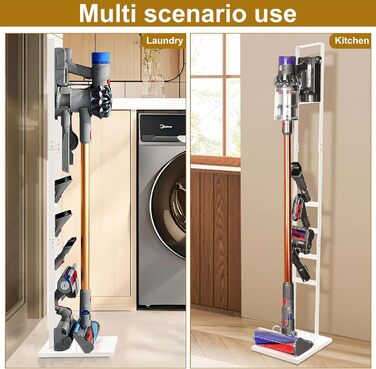 Підставка для пилососа OUTBROS сумісна з Dyson Gen5 V15s V15 V12 Slim V11 V10 V8 V7 V6, металева, без свердління, самостійна, біла