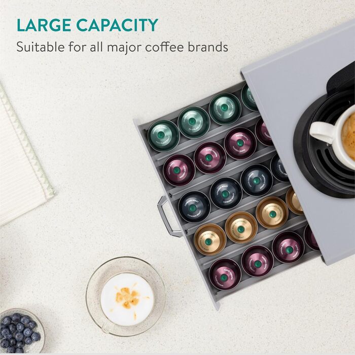 Утримувач для капсул Nespresso Navaris - білий (сірий), на 50 капсул