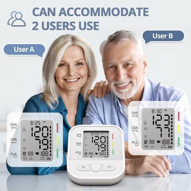 Автоматичний тонометр на плече з LCD-дисплеєм та регульованою манжетою (22–42 см), One-Touch, перловий колір