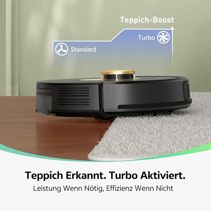 Робот-пилосос Vexilar W9 з функцією миття, 8000Pa, LiDAR-навігація, 150 хв роботи, 15 зон заборони, керування через додаток, для тварин та килимів