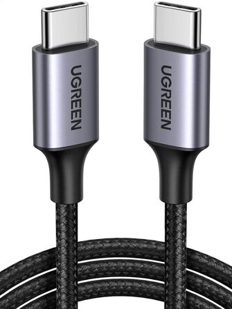 Кабель USB-C на USB-C UGREEN 60W PD 3.0, 1.0 м (1 м), сумісний з iPhone, Galaxy, MacBook, iPad, Pixel