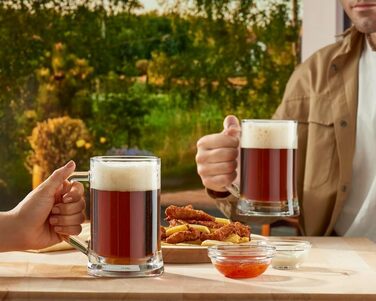 Набір з 6 склянок для пива Premium Pint, 570 мл, без свинцю. Ідеально для крафтового пива, води та напоїв.