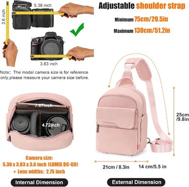 Кришка-органайзер для камери: для DSLR, беззеркальних та компактних камер, білий (рожевий, L)