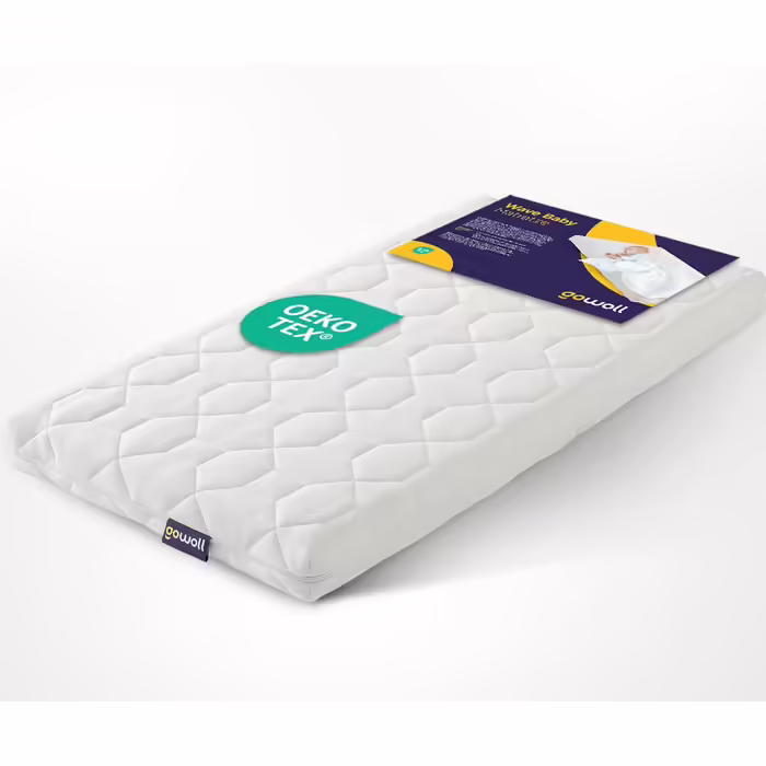gowoll 70x160 cm cold foam mattress with anti-suffocation channel 6 cm height baby mattress for cot, children's bed, cabin bed and travel cot (Wave Baby) (Baby Mattress, 60 x 120 cm)