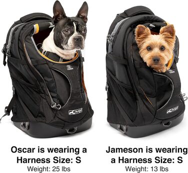 Рюкзак для собак Kurgo G-Train, чорний, до 11 кг, 33 x 53 x 25 см, з відділенням для тварин та тримачами для пляшок