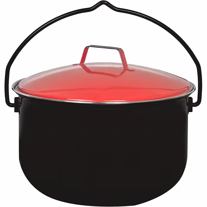 ACTIVA Hungarian Goulash Pot with Lid I 14L Goulash Pot for Fire Pit including Ladle I Fire Pot for sociable outdoor evenings