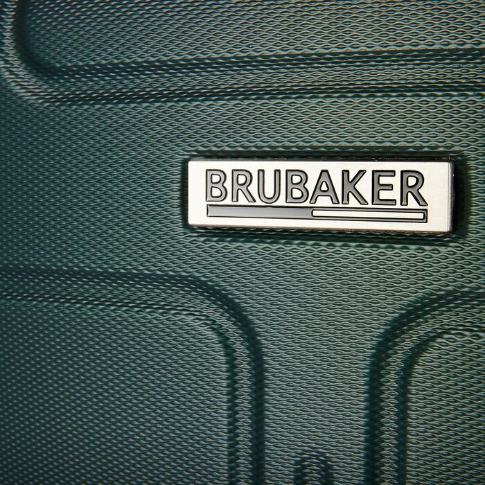 Набір валіз BRUBAKER Miami з ABS-пластику, 3 предмети (M, L, XL), розширювані, з кодовим замком та 4 колесами, темно-зелений