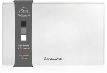 Силіконовий килимок KaraLuna Premium 60x40 см (Чорний, Кутовий) для годівлі котів та собак, під миску, під кавомашину