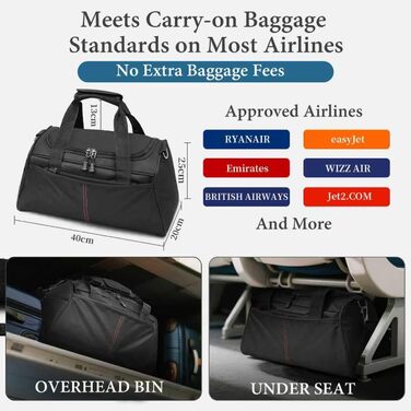 Органайзер для валізи 12 шт. - комплект водонепроникних пакувальних кубиків, органайзер для подорожей, сімейних поїздок, зберігання вдома (Чорний 1x косметичка + 1x 20л спортивна сумка)