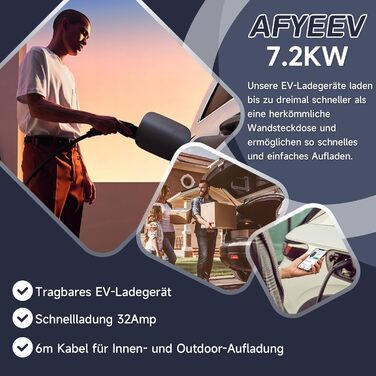 Кабель для зарядки електромобіля Type 2 Schuko 3.68kW 6м, 6-16A, з цифровим дисплеєм та таймером відкладеного старту