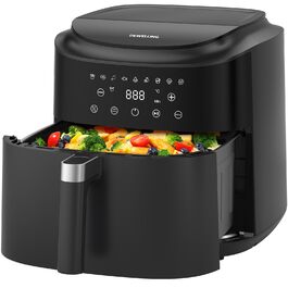 Аерофритюрниця XXL 9л Heißluftfritteuse 2350W з 9 програмами, LED дисплеєм, підтриманням тепла, металевим внутрішнім простором для сімейних страв