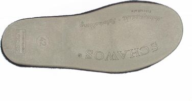Чоловічі фетрові домашні тапочки Schawos 6030, теплі, з підкладкою з вовни, з устілкою, неслизька підошва (45 EU, Антрацит 10w)