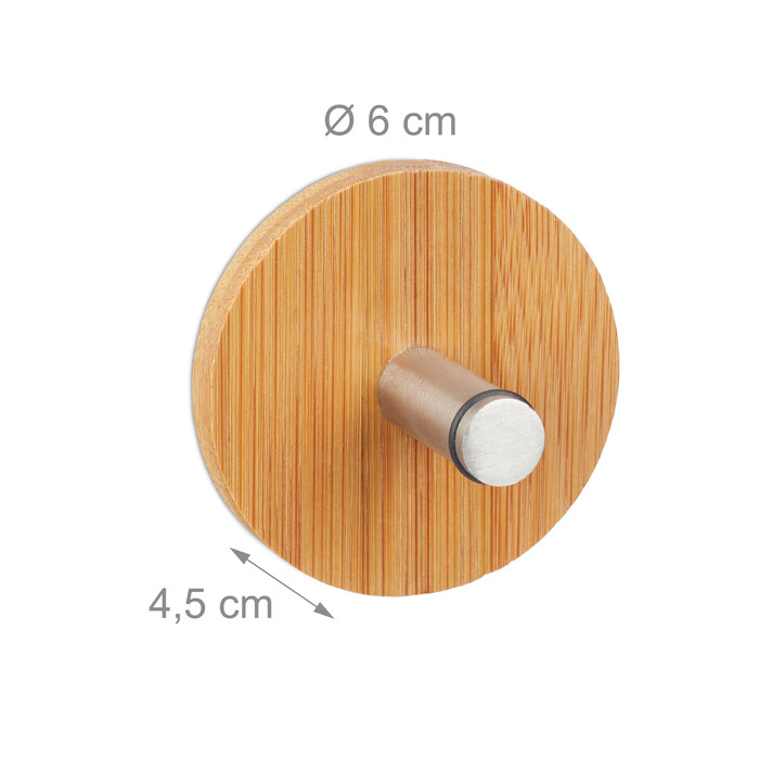Relaxdays Adhesive Towel Hooks, Set of 4
