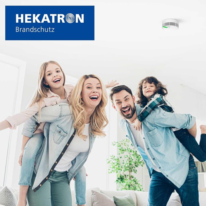 Hekatron Genius Plus X – Interconnected Smoke Detector, 10 Years Battery – with Base X Radio Module – Stiftung Warentest Test Winner – made in Germany – Wireless Smoke Detector Set – multilingual – 1 Piece