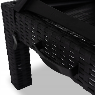 Шезлонг із техноротанга сірого кольору Mebel Elite