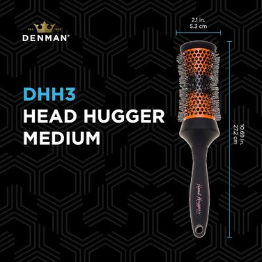 Щітка для укладки волосся Denman Thermo Ceramic Hourglass - термощітка для створення локонів, об'єму та підйому коренів (DHH3EORG)