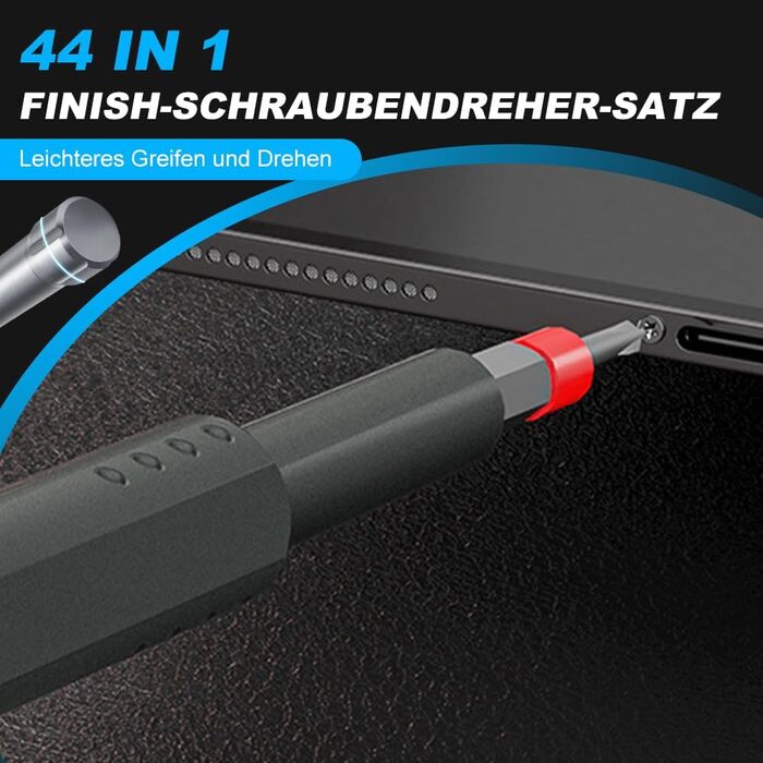 Набір викруток для ювелірів та ювелірного ремонту 44 в 1, електричний, прецизійний, для ноутбуків, окулярів, годинників
