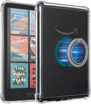 Чохол CoBak Klar для Kindle Paperwhite 12 (7 дюймів, 2024) та Kindle Colorsoft Signature Edition (7 дюймів, 2024) - прозорий, легкий, захист від подряпин, м'який (Z_Jadegrüne Ring)