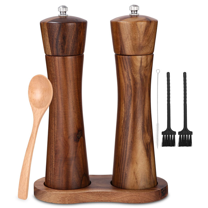 Набір з 2 мельниць для солі та перцю Peugeot з керамічним жорном, 21.5 см, масивне дерево