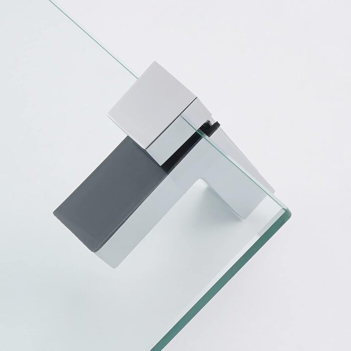 KES Shower Shelf for Hanging, Bathroom Shelf, Wall Shelf, Shower Glass Shelf, 8mm Shower Shelf, Bathroom Shelf, Tempered Glass with Shelf Supports, 60cm Brushed Nickel, BGS3201S60-2 (40 CM, Polished Chrome)
