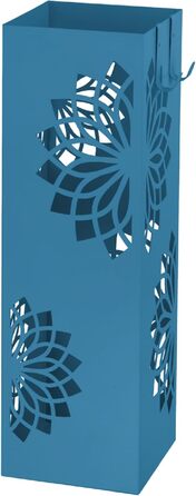 Стійка для парасольки Baroni Home з сучасним дизайном, металева з мандалою, 2 гачки та знімна підставка для збору води, 16 x 16 x 49 см, зелено-блакитна