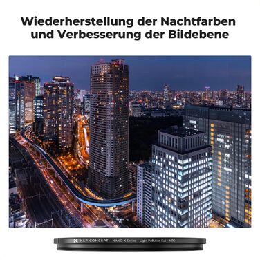 Фільтр K&F Concept Nano-X 82mm Natural Night Astroklar для нічної зйомки та астрофотографії