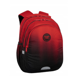 Багатовідсіковий шкільний рюкзак CoolPack, чорний з червоним, 21 л