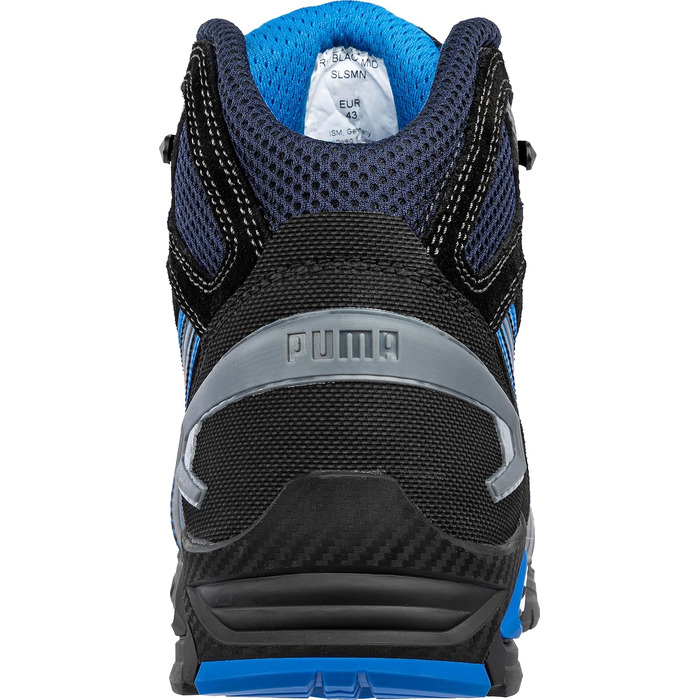 Робоче взуття PUMA Safety Rio Black Mid S3 SRC - чоловічі чорні черевики для роботи з металевим носком, антипробуксовні, 46 EU