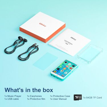 MP3 плеєр Oilsky 80GB з Bluetooth, WiFi, Android 9.0, 4