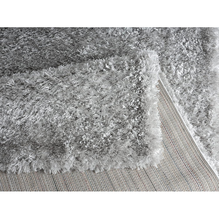 Килимок Mia's Teppiche Fiona для вітальні та спальні, 120x160 см, високий ворс (срібний)