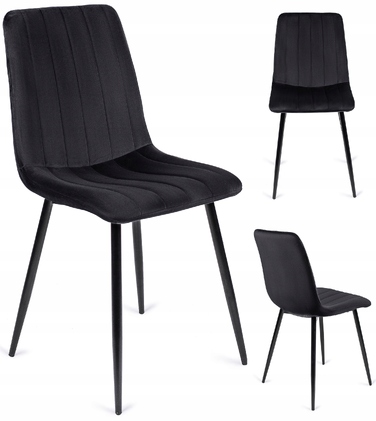 Стілець Mebel Elite, велюр, чорний, 1 шт.