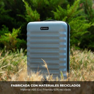 Чемодан ручної поклажі NUMADA Upfly 40x25x20 см (20 л) - ABS, знімні колеса, блакитний