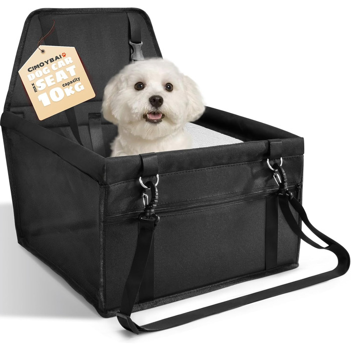 Автомобільний лежак для собак на заднє сидіння, чорний, з дихаючого матеріалу Oxford, миючий, для маленьких та середніх собак