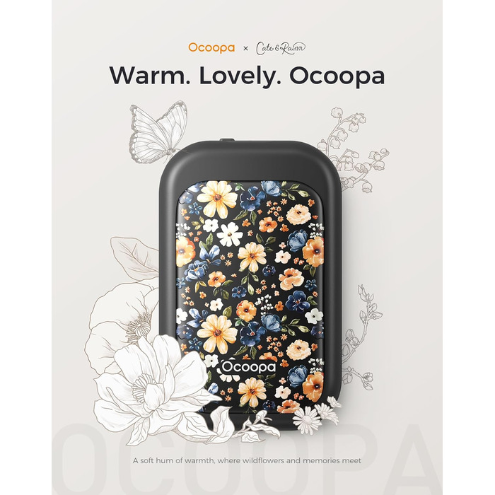 Електричні грілки для рук OCOOPA UT4 Young (Wiesenblumen), 5000mAh, 2 шт. - Компактні, Водонепроникні, Швидкий нагрів