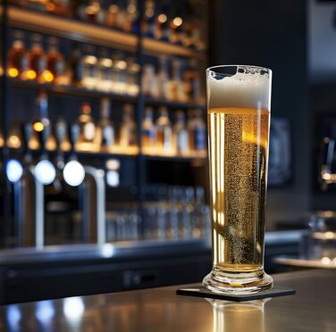 Пивні келихи Pilsstange 12 шт. з ніжкою – склянки для пива Pilsner преміум якості