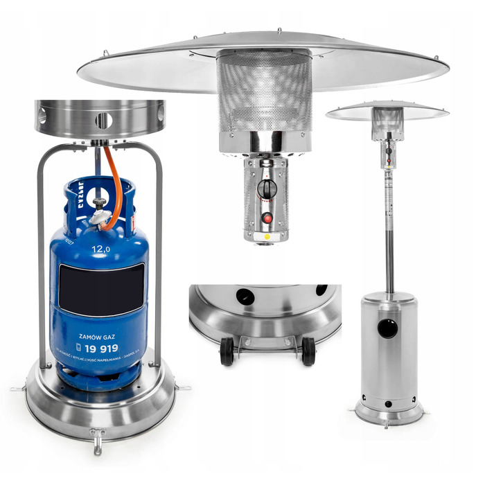 Газовий обігрівач для тераси Activa Inox Eco-Plus 13801, 9000 Вт