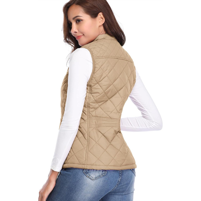 Жіноча жилетка Fuinloth: легка степкова жилетка без рукавів, осінь, колір хакі