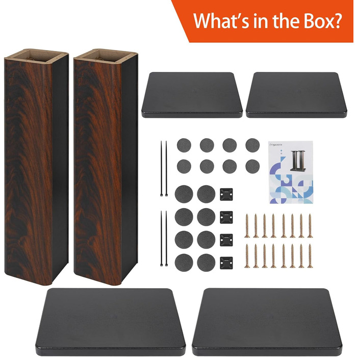 Підставка для акустики OUUTMEE 60 см (2 шт.) - дерев'яні, для Hi-Fi, кінотеатр, універсальні, з піском, для полиць