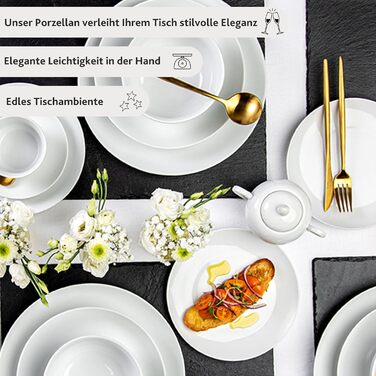 Набір посуду SÄNGER Kombiservice New Port на 6 осіб, 36 предметів | PREMIUM COLLECTION (4 піци)